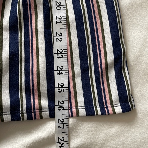 Fishbowl Junior’s Navy Pink White Striped Romper Pockets Size XS - Picture 12 of 15